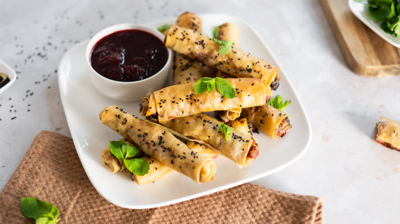 cranberry feta filo cigars 