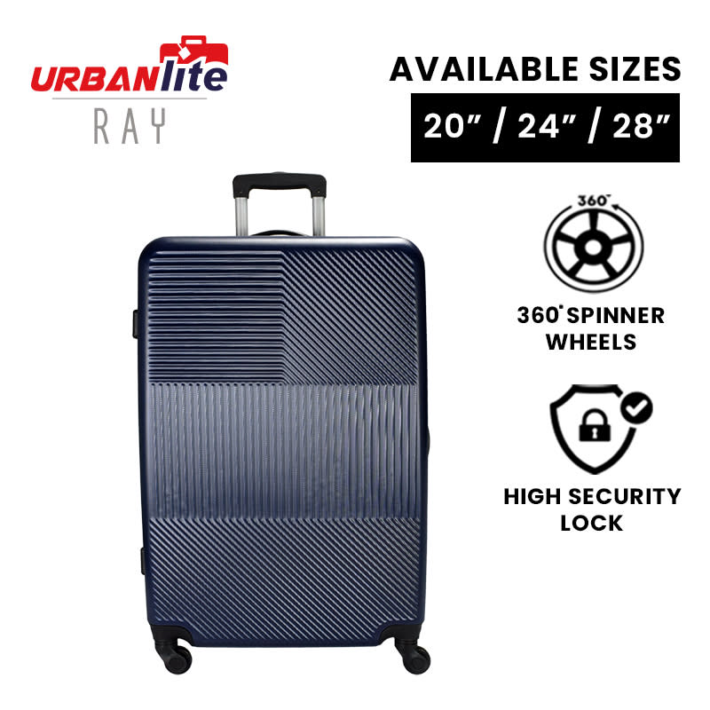 URBANLite RAY - 20 / 24 / 28 inch 360° Spinner Wheel ABS Hard Case Luggage. (Photo: Lazada SG)