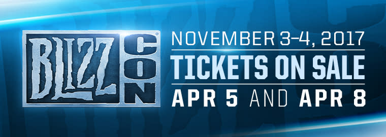 BlizzCon 2017 will run November 3-4. (Blizzard)