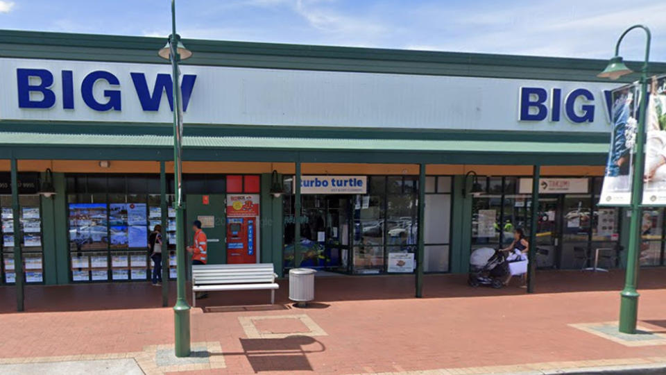 Pictured is the Big W sign in front of Carnes Hill Marketplace.