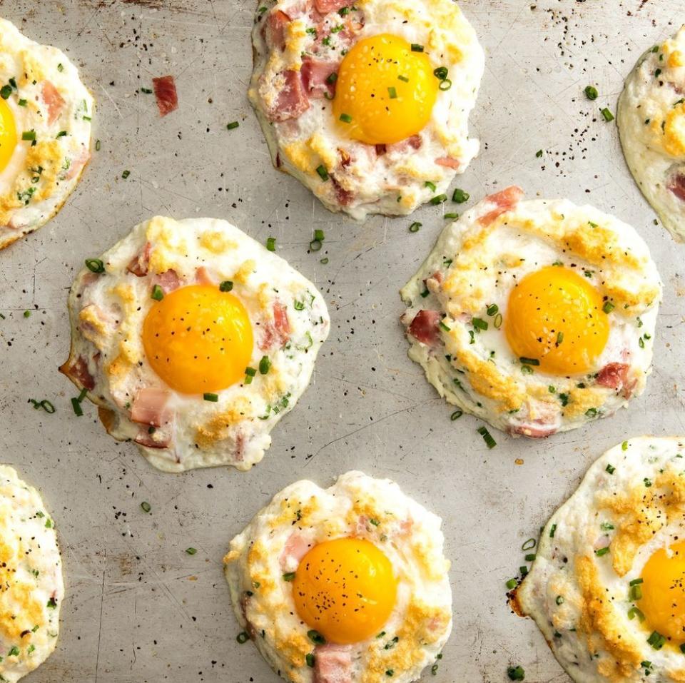 <p>We love a <a href="http://www.delish.com/uk/cooking/recipes/g28784044/hard-boiled-egg-recipes/" rel="nofollow noopener" target="_blank" data-ylk="slk:good egg recipe;elm:context_link;itc:0;sec:content-canvas" class="link ">good egg recipe</a>, but clouds eggs were the internet trend that changed our breakfast routine forever. Think actual clouds of heaven topped with a runny yolk. They are so fun to make and everyone will think they are the cutest things. Your brunch has never been more Instagrammed. </p><p>Get the <a href="https://www.delish.com/uk/cooking/recipes/a29455994/cloud-eggs-recipe/" rel="nofollow noopener" target="_blank" data-ylk="slk:Cloud Eggs;elm:context_link;itc:0;sec:content-canvas" class="link ">Cloud Eggs</a> recipe.</p>