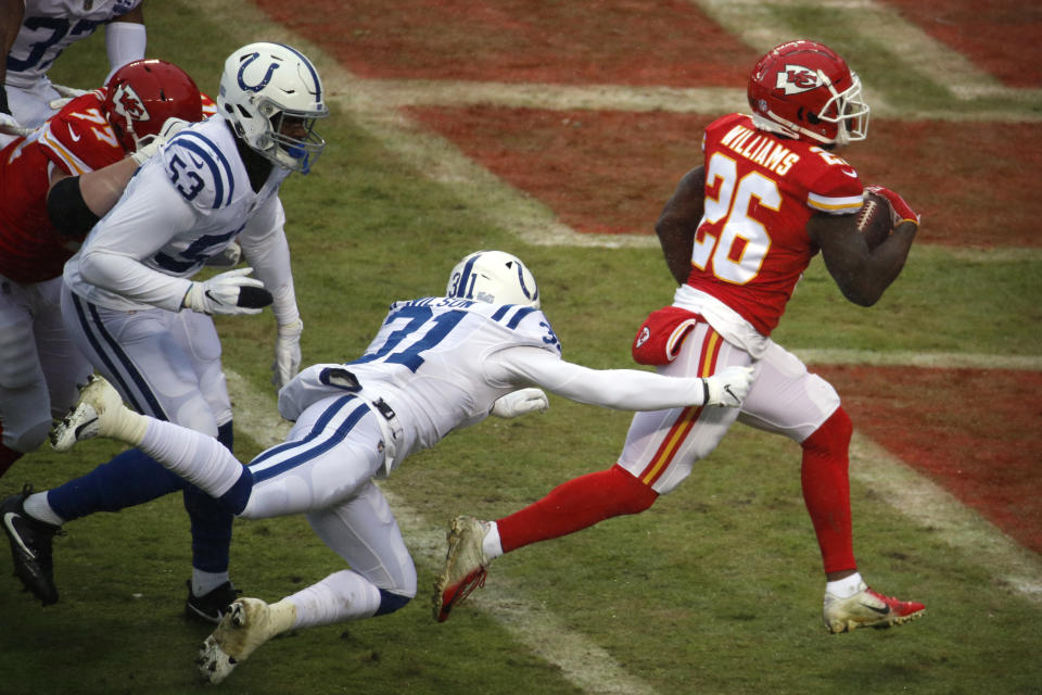 Damien Williams is running wild at the right time for the Chiefs. (AP)
