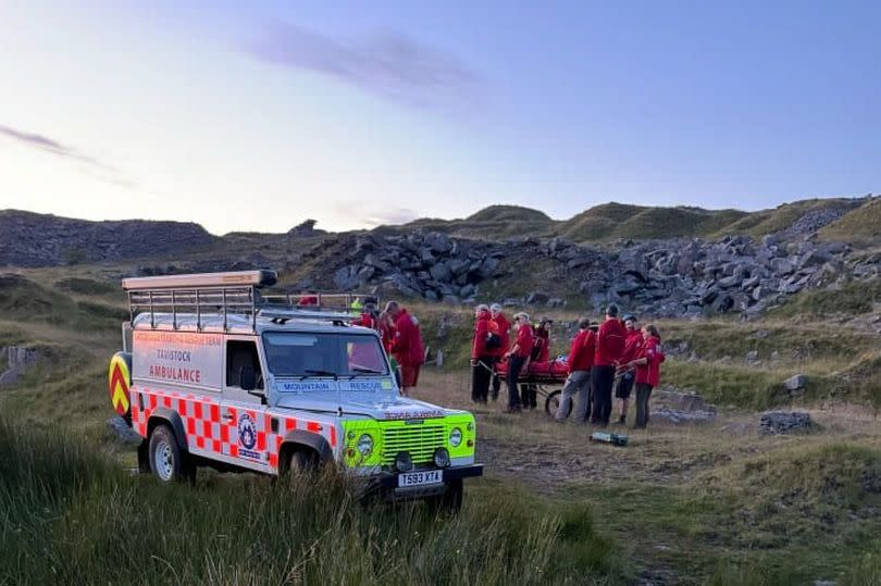 The Tavistock-based Dartmoor Search and Rescue Team rescue a 13-year-old boy who had fallen from a height onto rocks at Swell Tor Quarry on Dartmoor, on the evening of Thursday, June 20, 2024