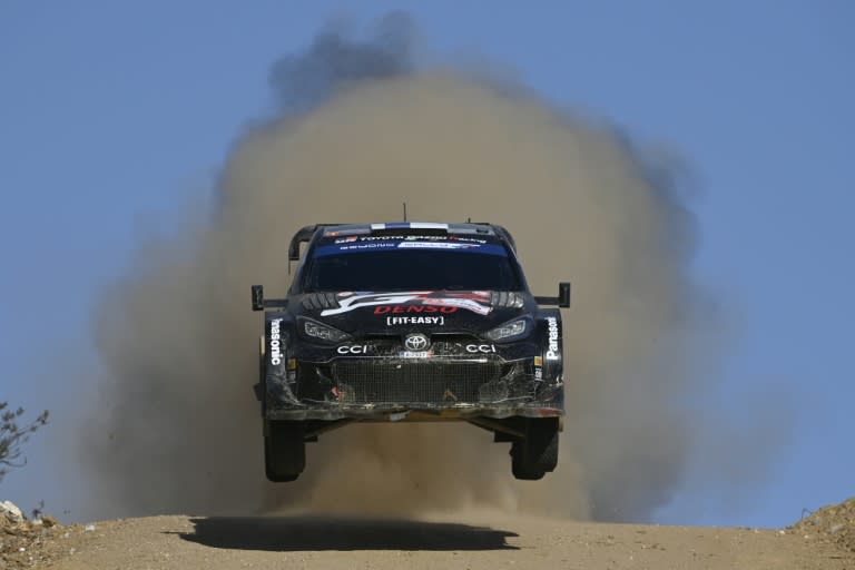Kalle Rovanpera flew into the lead of the Portugal Rally on Friday (MIGUEL RIOPA)