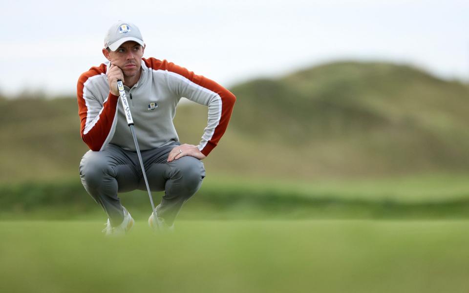 Rory McIlroy is out first for Europe.  - Patrick Smith/Getty Images