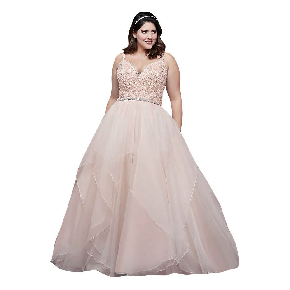 Garza Plus Size Wedding Dress with Double Straps