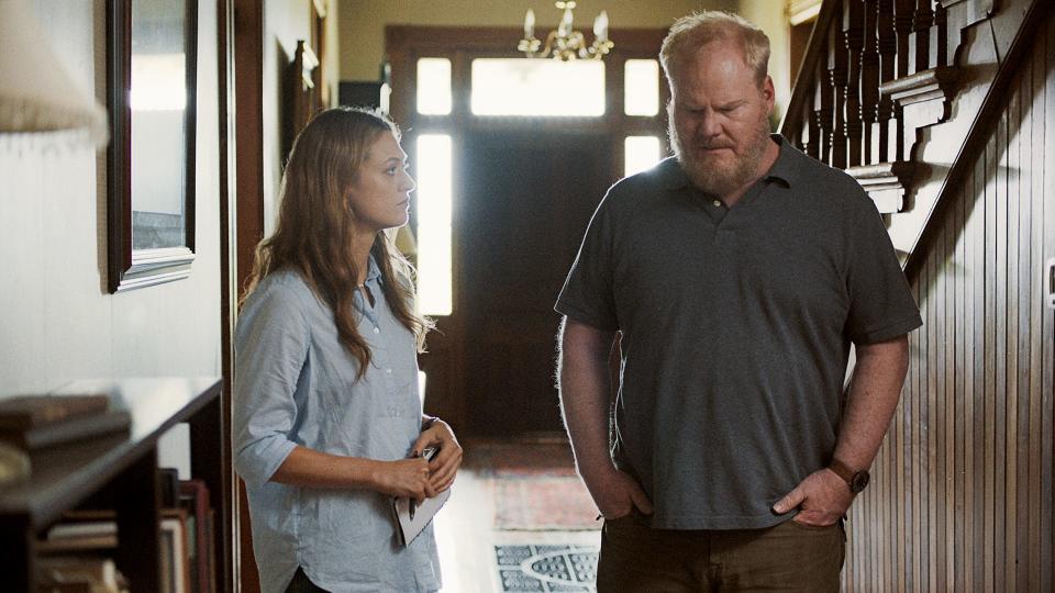 Marin Ireland and Jim Gaffigan act in a scene from "Light From Light," an upcoming Knoxville-filmed movie. This scene was shot at Strong Stock Farm.