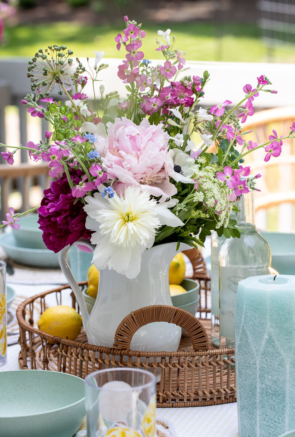 tea party ideas flower arrangement