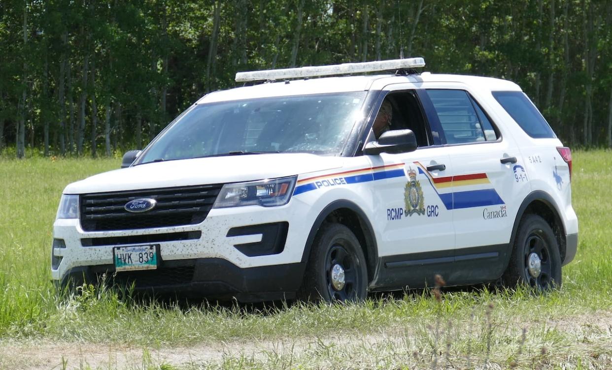 RCMP responded to a tour bus fire on Monday that left 60 people stranded near Lake Louise, Alta. (Jeff Stapleton/CBC - image credit)