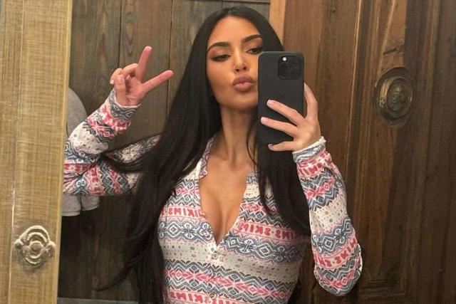Kim Kardashian, 40, shows off fit figure in SKIMS bodysuit after  celebrating the holidays without husband Kanye West