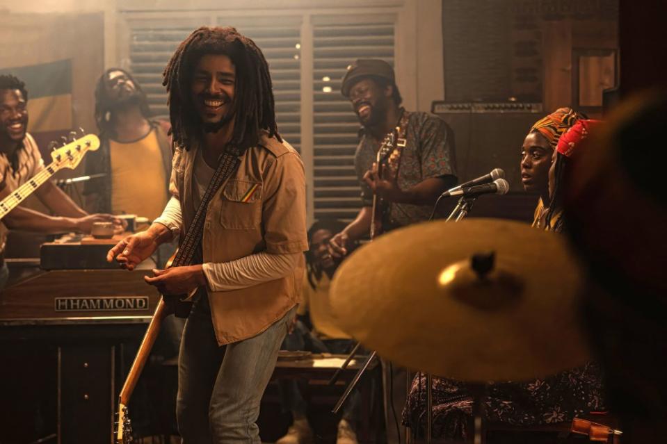 Kingsley Ben-Adir stars as the reggae icon in “Bob Marley: One Love,” which came in second. ©Paramount/Courtesy Everett Collection