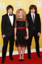  <p class="MsoNormal">A full head of hair clearly is a dominant gene in the Perry family. The Band Perry – (L-R) Neil, Kimberly, and Reid – let their manes take center stage on the red carpet. The “If I Die Young” singers, who are up for Vocal Group of the Year, plan to release their second album in the spring. “There are elements of the first album that you’ll feel in this, but I feel like our melodies and everything about this is fresh, and I hope that people will just dig them,” drummer Neil told omg!. (11/1/2012)</p> 