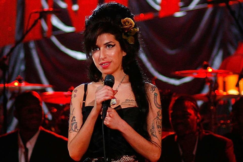 <p>Peter Macdiarmid/Getty</p> Amy Winehouse in London on Feb. 10, 2008