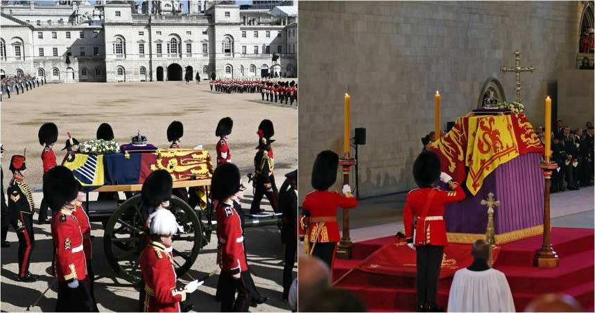 女王靈柩移靈至西敏宮。（圖／翻攝自The Royal Family臉書）