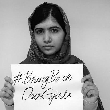 Malala Yousafzai supports #BringBackOurGirls.