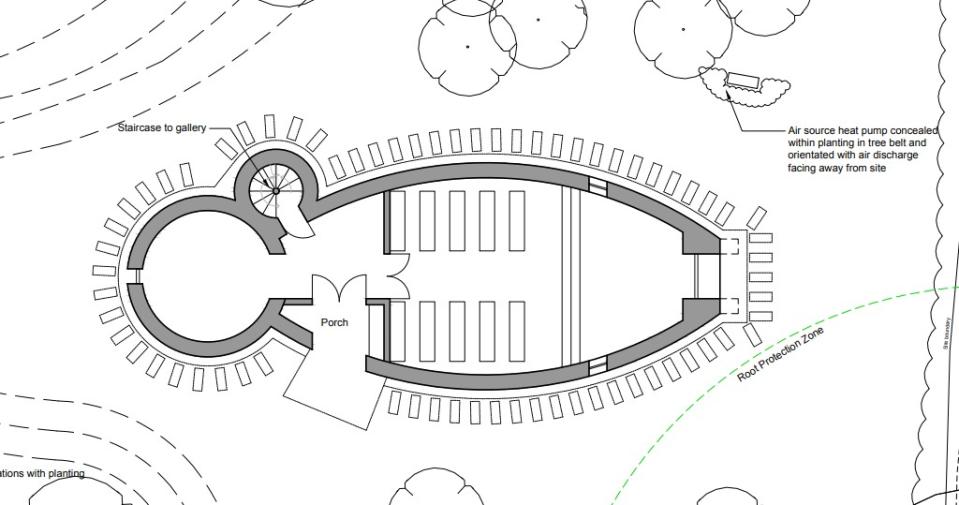 The plans for Sheeran's ark shaped prayer retreat (Credit: East Suffolk Council)