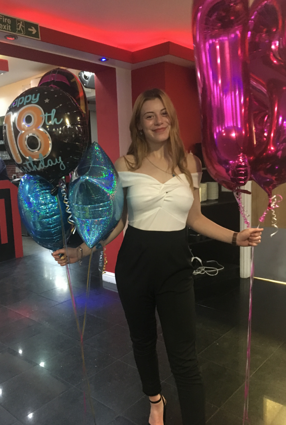 Megan Newton at her 18th birthday party (Staffordshire Police)