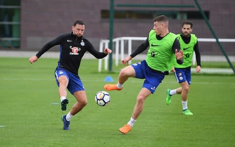 Danny Drinkwater and Ross Barkley in Chelsea training - Credit: Getty images