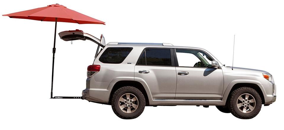 This tailgate-hitch umbrella is a must-have for your next game. Get it on <a href="https://www.amazon.com/Tailbrella-Tailgater-Water-Resistant-Tailgating-Accessories/dp/B0755JLKN8?th=1" target="_blank">Amazon</a>.