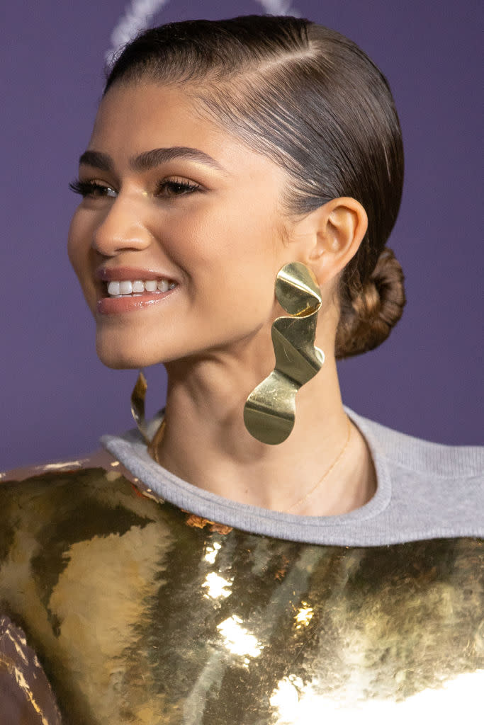Zendaya pushed fashion boundaries while attending the 2021 Women in Film (WIF) last night. (Getty Images)