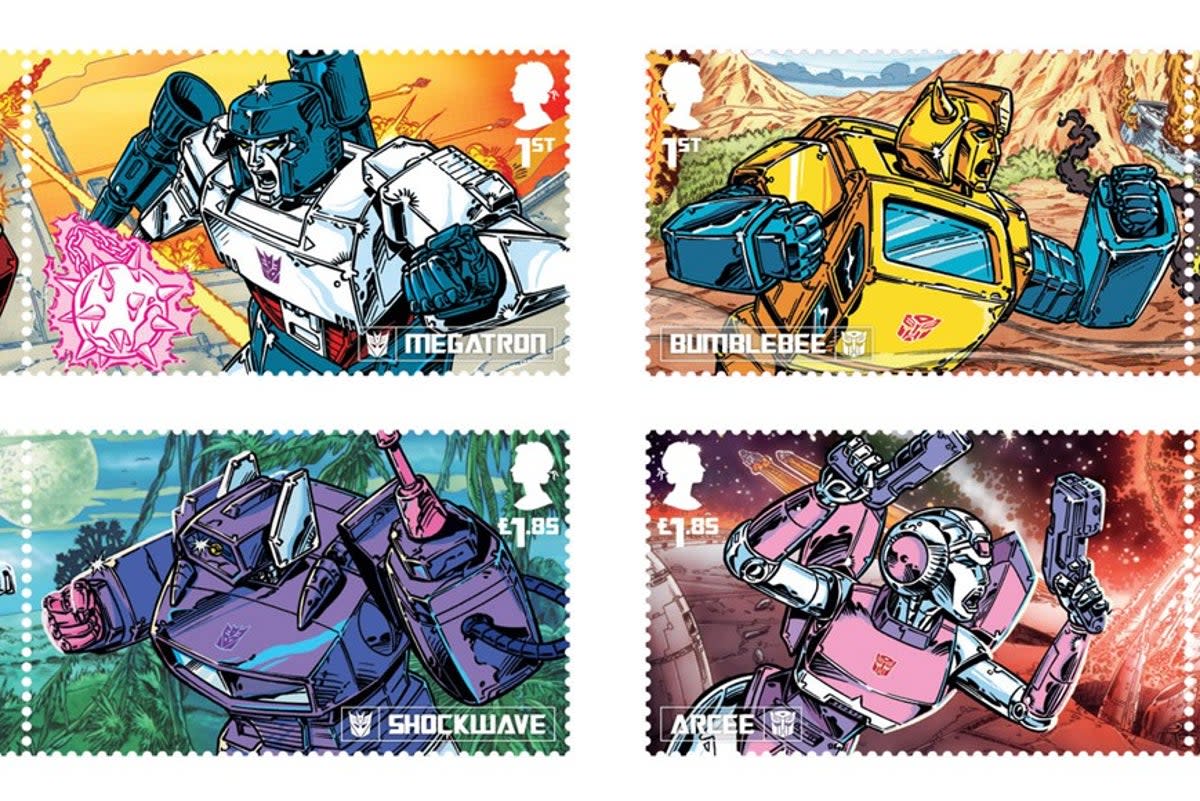 Royal Mail is launching Transformers stamps to celebrate British artists’ contribution to the series.  (Royal Mail)