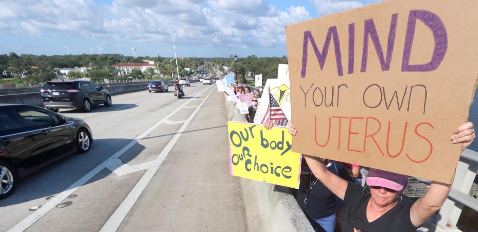 About 300 people lined the Granada Bridge in Ormond Beach on Oct. 2 protesting against Texas' "heartbeat" abortion bill, a version of which was also proposed in the Florida House by Rep. Webster Barnaby, R-Deltona. The Ormond Beach rally presaged an expected Supreme Court ruling that could overturn Roe v. Wade, the 1973 decision legalizing abortion.