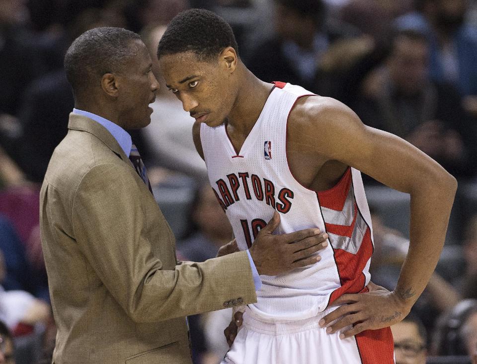 While the former Raptors bench boss is sorry to see DeRozan leave Toronto, he understand the NBA is just a business. (AP Photo/The Canadian Press, Nathan Denette)