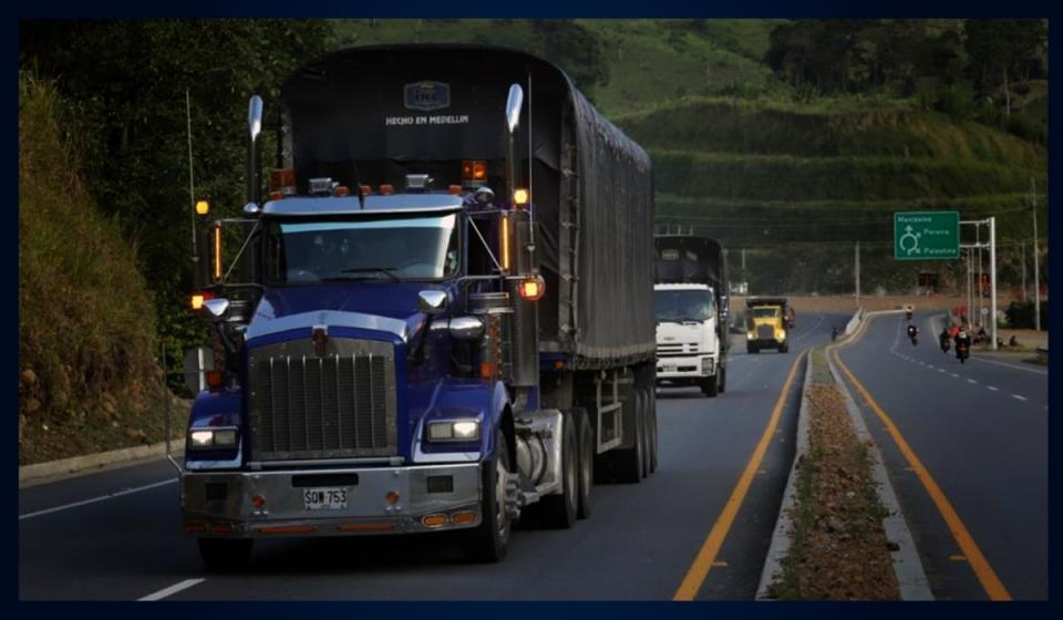 Movilidad por las marchas de camioneros en Colombia. Foto: Ministerio de Transporte