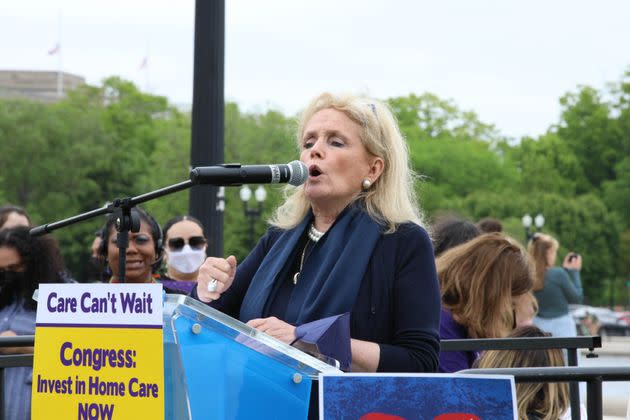 Rep. Debbie Dingell speaks during a care rally at Union Square on May 5, 2022, in Washington, D.C. (Photo: Brian Stukes via Getty Images)