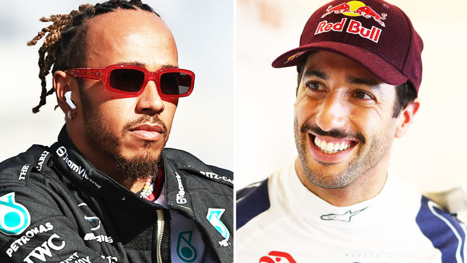 Lewis Hamilton and Daniel Ricciardo.