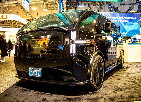 The prototype of an electric vehicle from Canoo