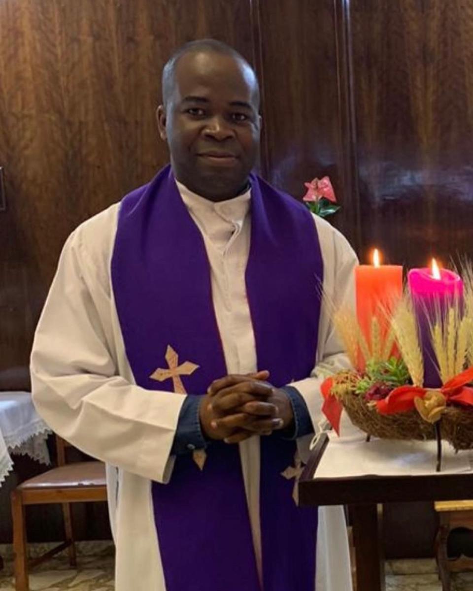 Padre congolês Quentin Venceslas Kolela, (Foto: Reprodução/Facebook Paróquia São Judas Tadeu, Tatuapé-SP)