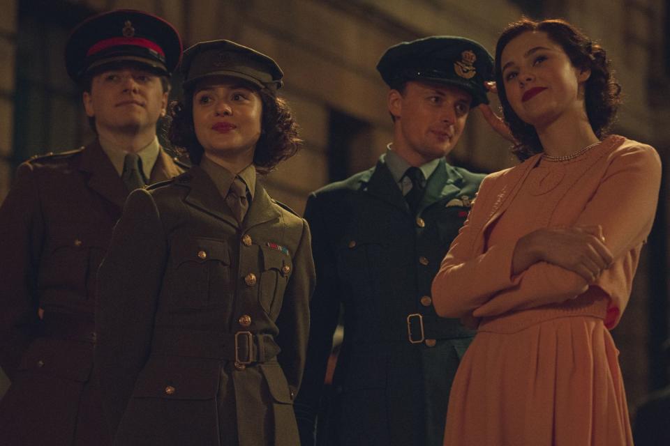 <p>Netflix</p> Viola Prettejohn as Princess Elizabeth and Beau Gadsdon as Princess Margaret in new art for The Crown season 6, part 2, on Netflix.