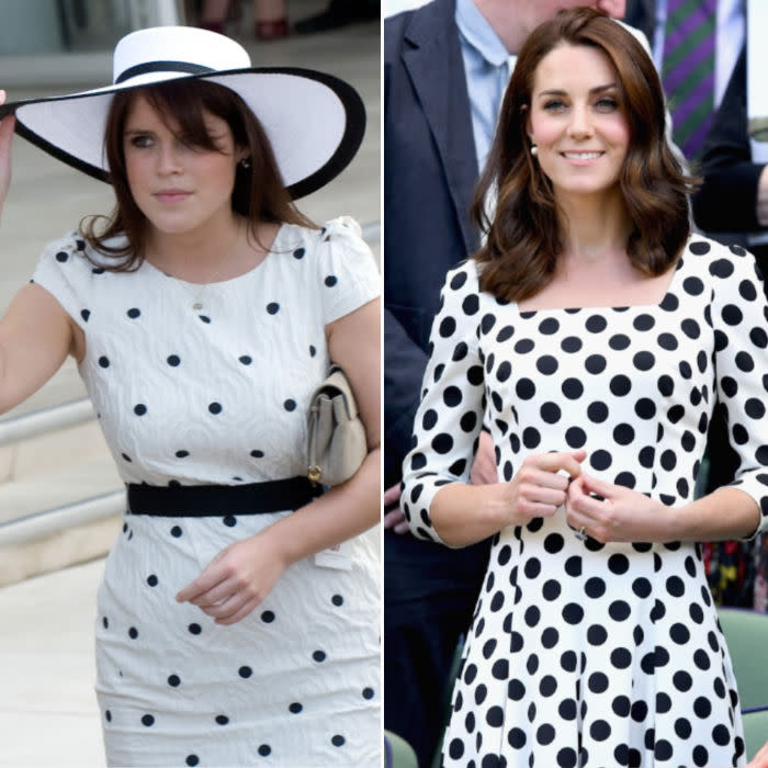 kate and eugenie polka dot dress