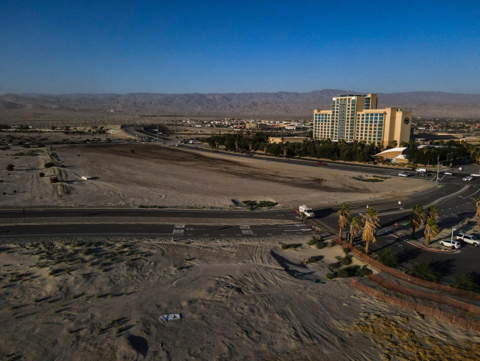 Land being considered for annexation and future development by Rancho Mirage officials west of Bob Hope Drive and south of Ramon Road adjacent to Agua Caliente Casino Resort Spa, seen Friday, Sept. 29, 2023.