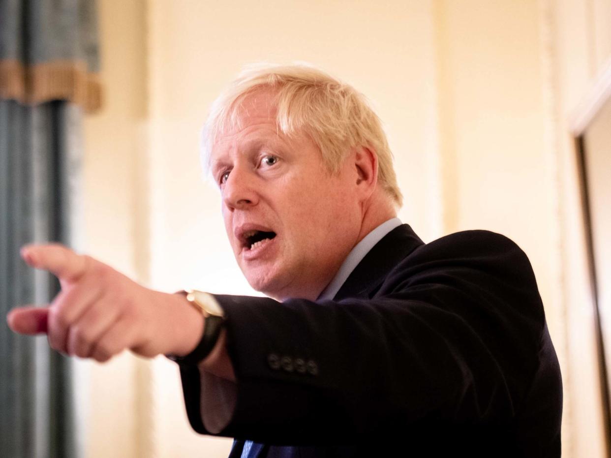 Johnson hosted and spoke at a military reception yesterday in the wake of his hospital visit backlash: PA