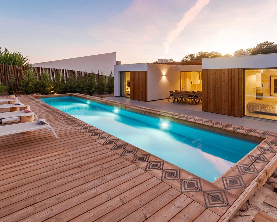 Go for non-slip decking around a pool