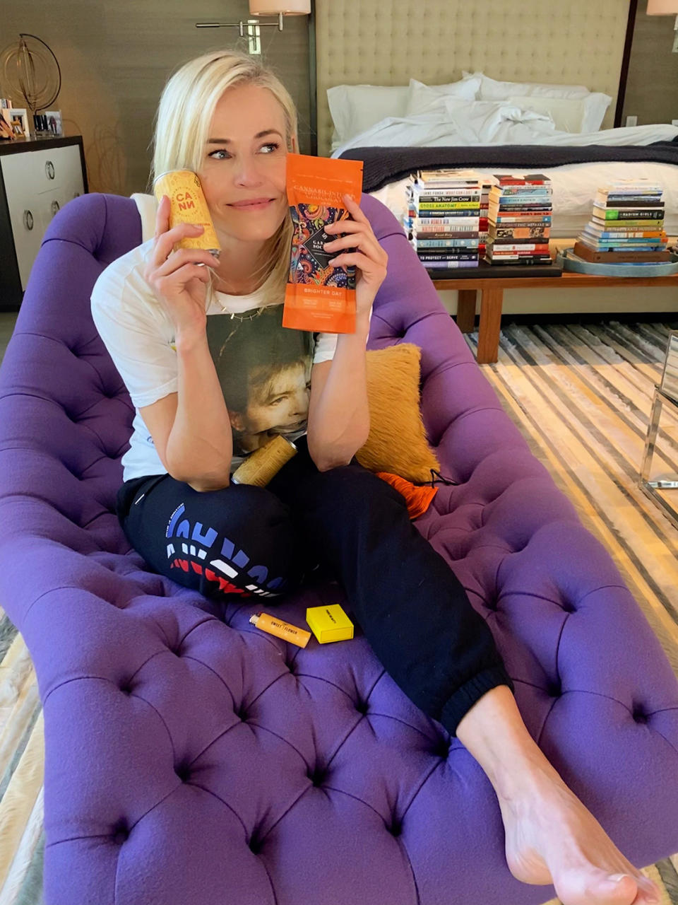 <p>Chelsea Handler celebrates the launch of her specialty 2021 Inauguration kit with Sweet Flower and The Apothecarium to raise money for Cage-Free Repair</p>