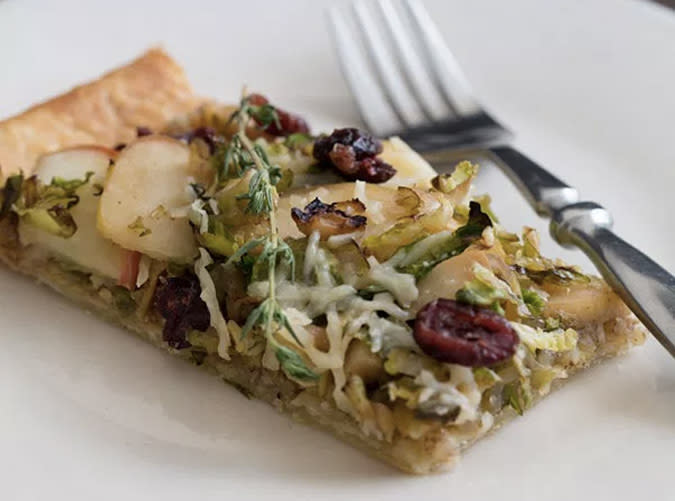 Brussels Sprout and Apple Tart