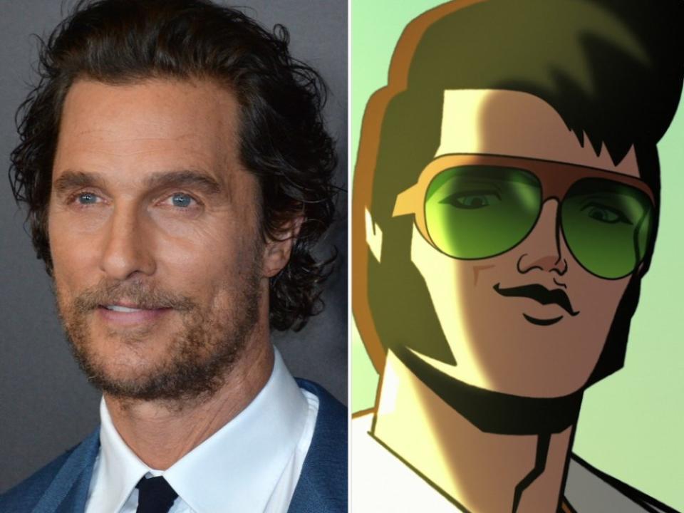 In der Animationsserie "Agent Elvis" spricht Matthew McConaughey Elvis Presley ein. (Bild: Featureflash Photo Agency/Shutterstock.com/Netflix)