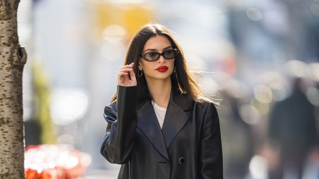 new york, new york march 02 emily ratajkowski is seen in tribeca on march 02, 2022 in new york city photo by gothamgc images