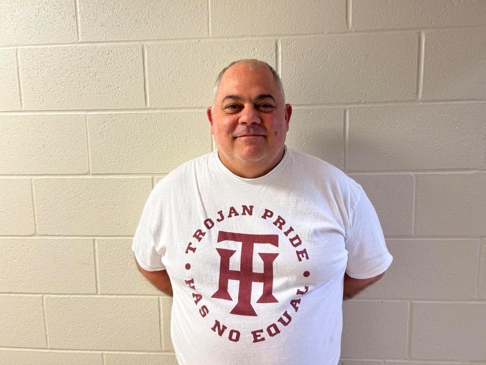 Principal Gary Wilson said he walks around Harrison Trimble High School to make sure students are not distracted by cellphones during class hours.