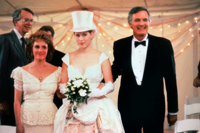 <p>Moviestore/Shutterstock </p> Madeline Kahn and Molly Ringwald in 'Betsy's Wedding'.