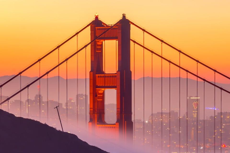 A view of the Golden Gate Bridge in 2020 in San Francisco, California.  David Yu / Flickr / Creative Commons