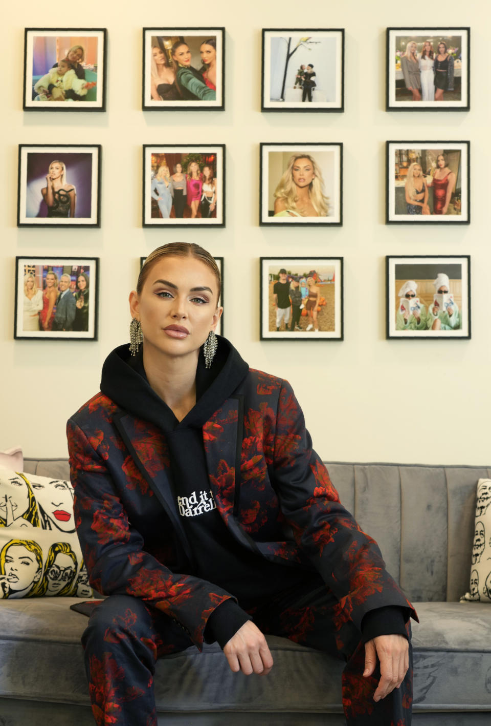Lala Kent, a cast member of the Bravo reality series "Vanderpump Rules," poses for a portrait at her office in Los Angeles on Tuesday, May 30, 2023. (AP Photo/Chris Pizzello)
