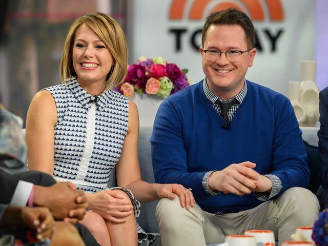 <p>Nathan Congleton/NBCU Photo Bank/NBCUniversal/Getty</p> Dylan Dreyer and Brian Fishera on the 'Today' show on Monday, April 22, 2019.