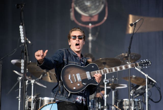 George Ezra performing on the main stage at the Trnsmt festival at Glasgow Green