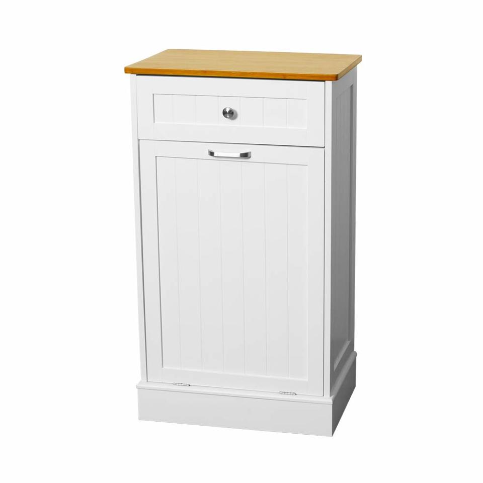 u eway wooden tilt out trash cabinet free standing trash can