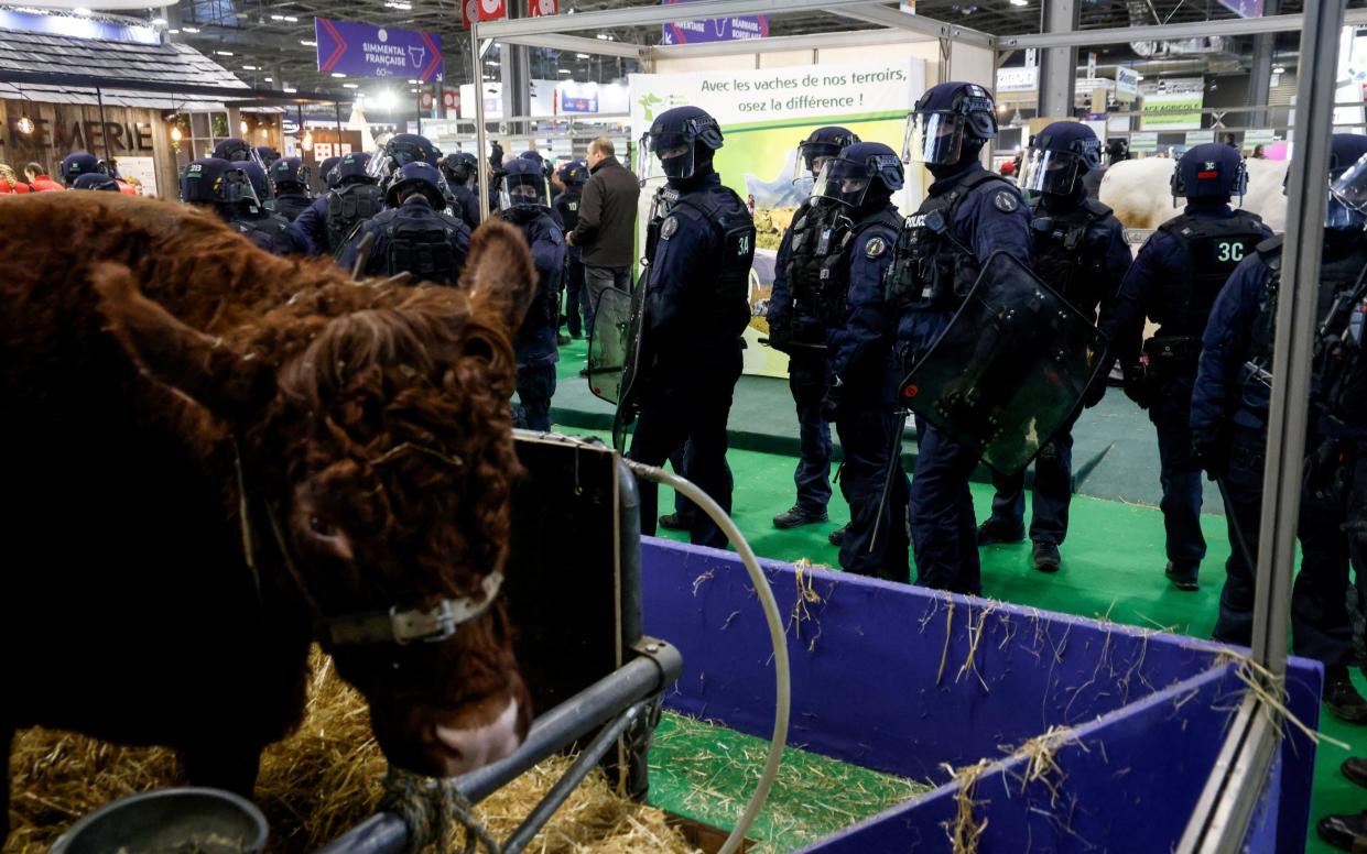 French police move in to confront the protesters