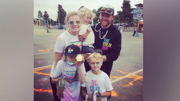 PHOTO: Travis Snyder, founder of The Color Run, poses with his wife and children.<p>(Courtesy Travis Snyder)